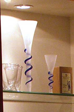 glass with snake